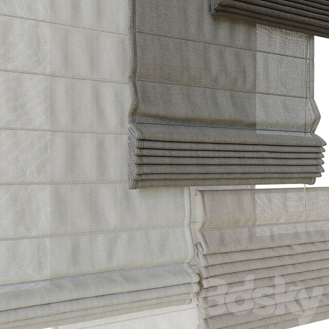 Roman curtain set 1 3D Models