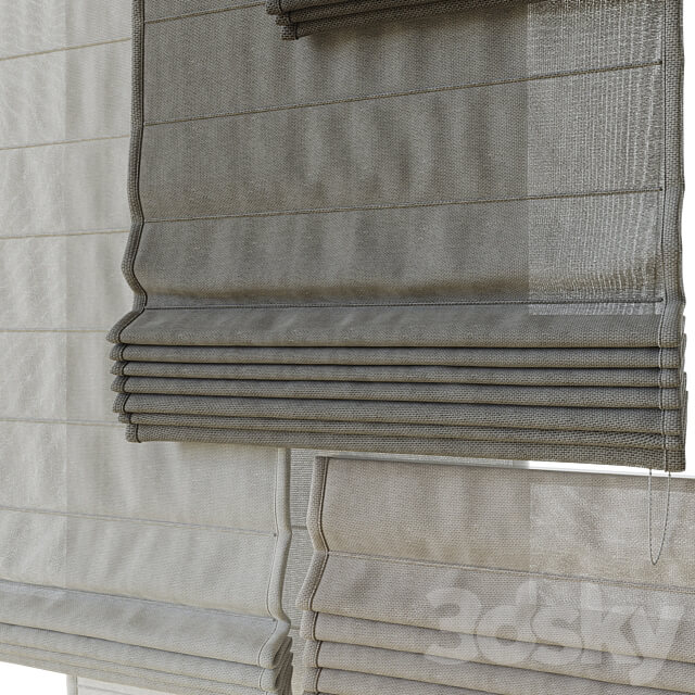 Roman curtain set 1 3D Models
