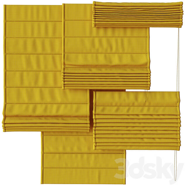 Roman curtain set 1 3D Models