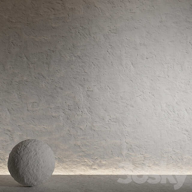 Decorative plaster. Seamless decorative plaster material 3D Models