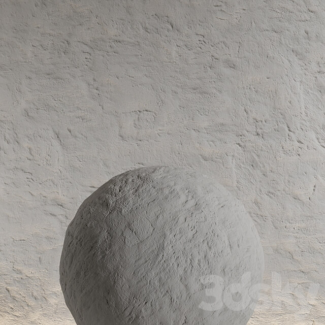 Decorative plaster. Seamless decorative plaster material 3D Models