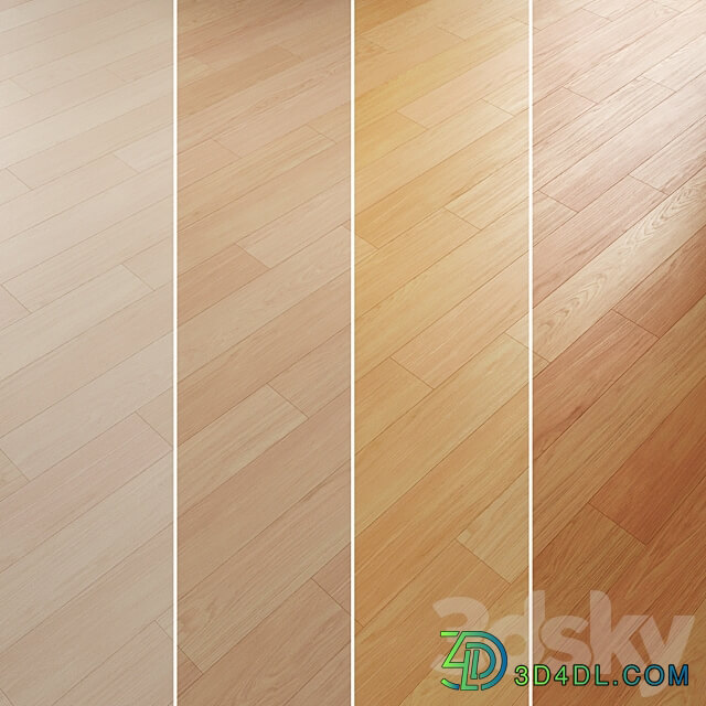 Oak Flooring Set 033 3D Models