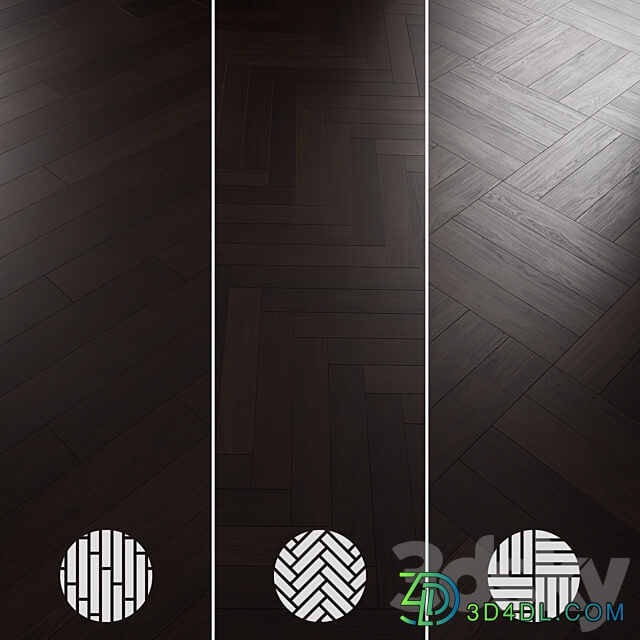 Oak Flooring Set 033 3D Models