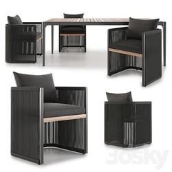 Modloft Clifton Chair Table Chair 3D Models 