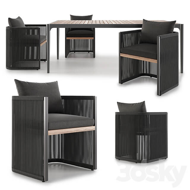 Modloft Clifton Chair Table Chair 3D Models