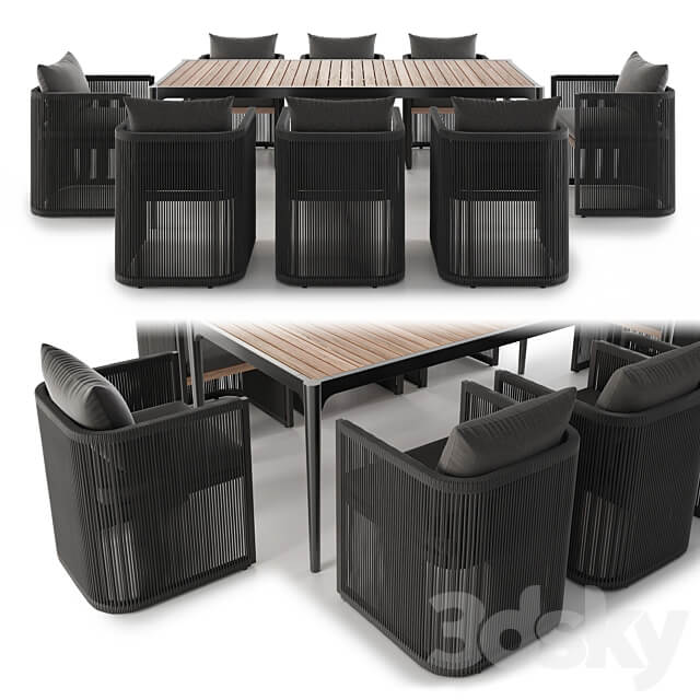 Modloft Clifton Chair Table Chair 3D Models
