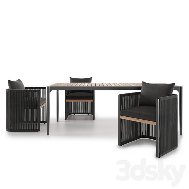 Modloft Clifton Chair Table Chair 3D Models
