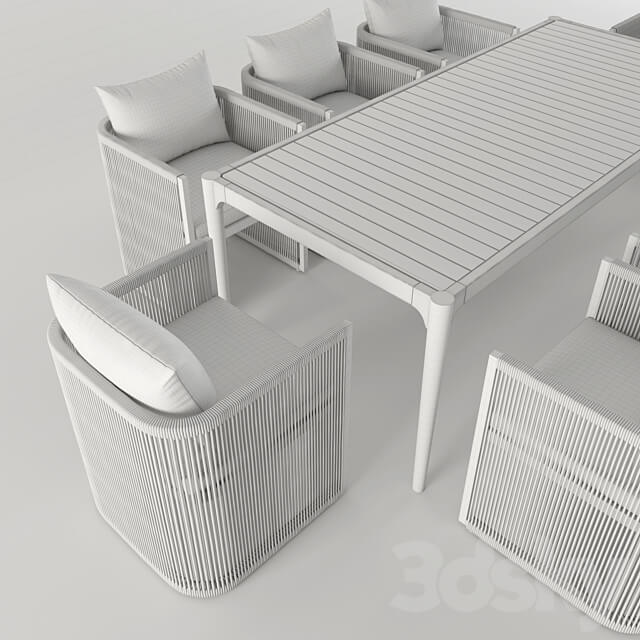 Modloft Clifton Chair Table Chair 3D Models