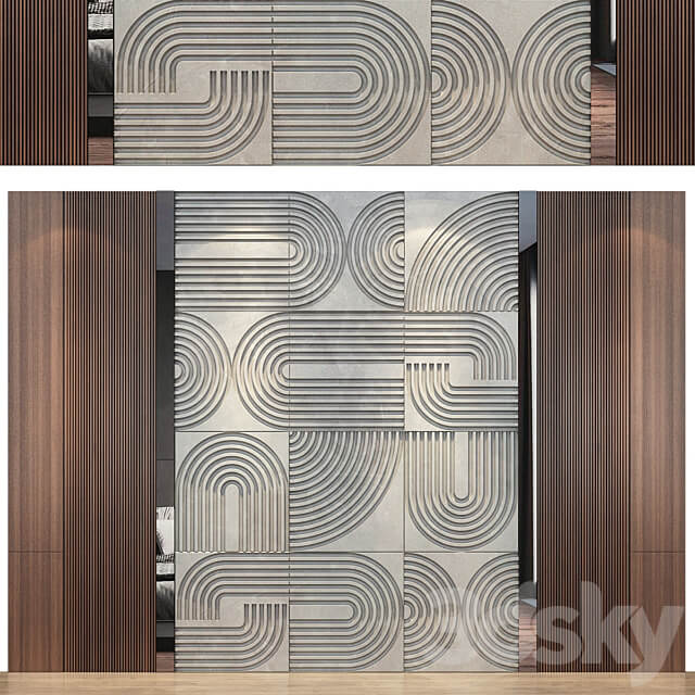 wall panels set 117 3D Models