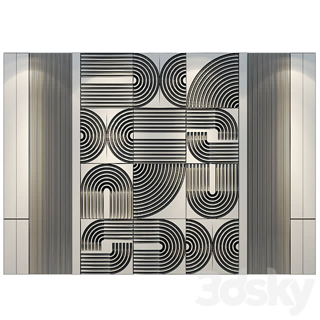 wall panels set 117 3D Models