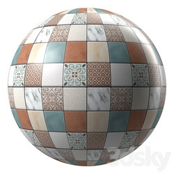 Tiles Materials Moroccan Mosaic Tile Pbr 4k Seamless 3D Models 