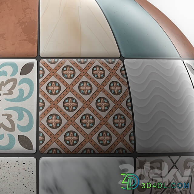 Tiles Materials Moroccan Mosaic Tile Pbr 4k Seamless 3D Models
