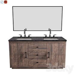 Oakleigh 60 Double Sink Vanity 3D Models 