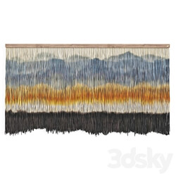 Decorative textile panel Blue Ridge 3D Models 