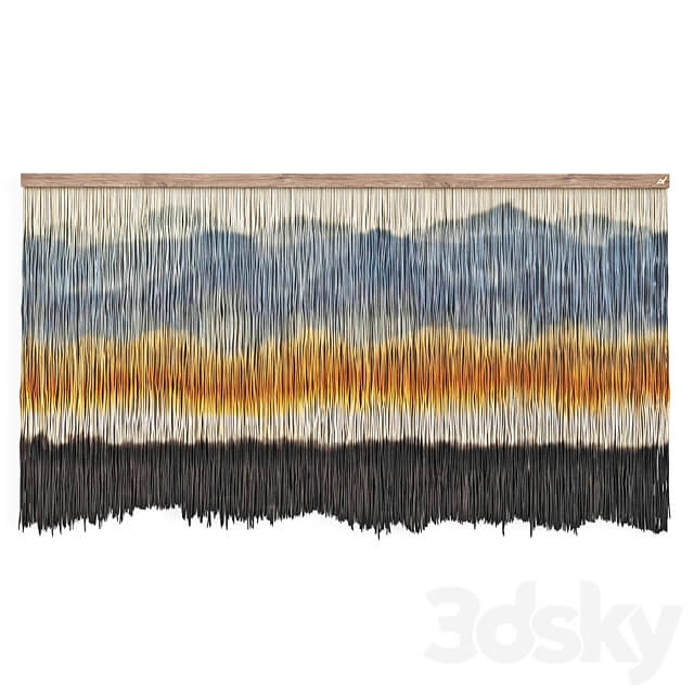Decorative textile panel Blue Ridge 3D Models