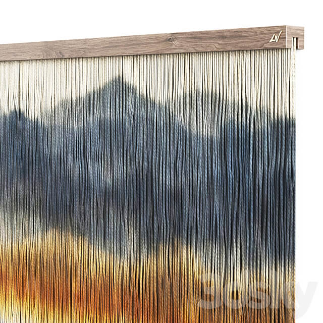 Decorative textile panel Blue Ridge 3D Models