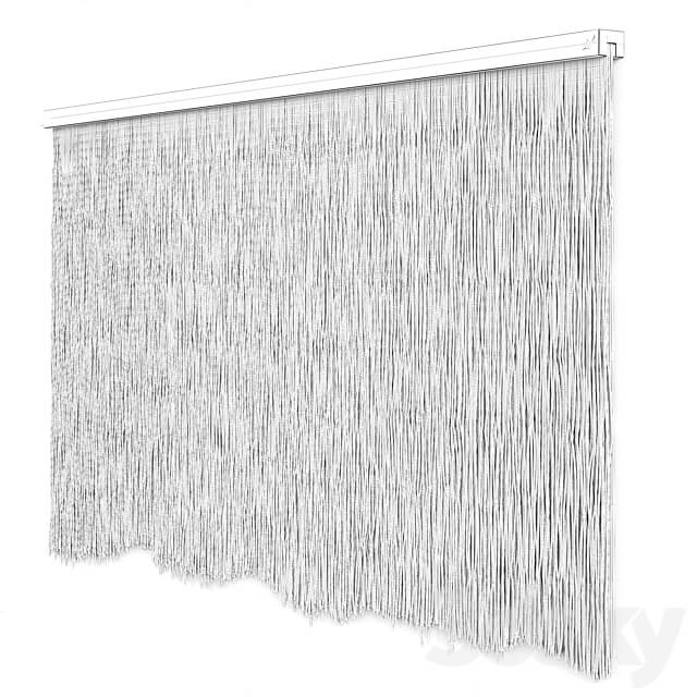 Decorative textile panel Blue Ridge 3D Models