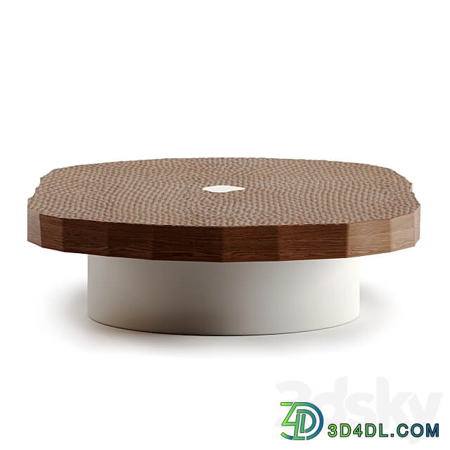 Craft oval coffee table by Pierre Augustin Rose 3D Models