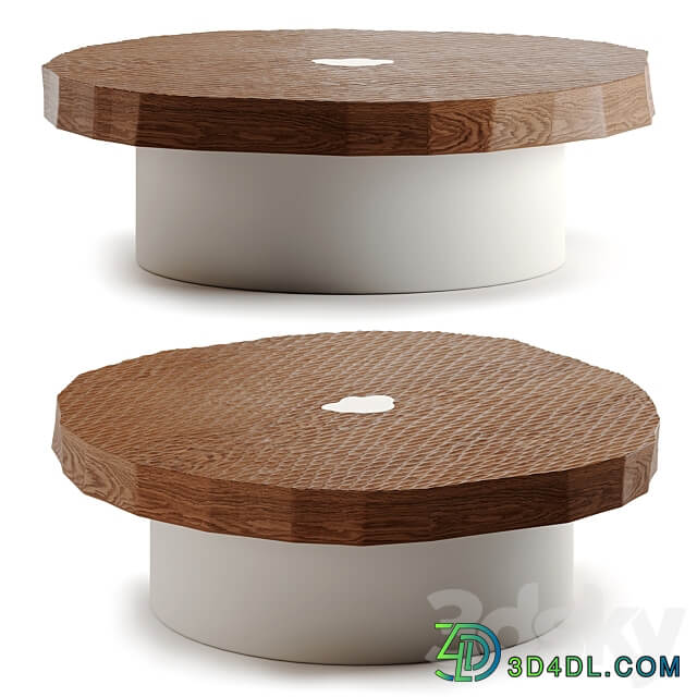 Craft oval coffee table by Pierre Augustin Rose 3D Models