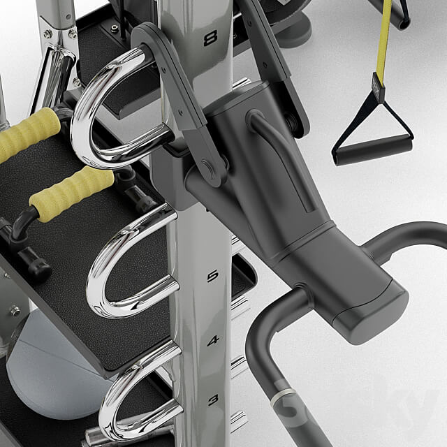 Sport trainer Life Fitness Synrgy 360 3D Models