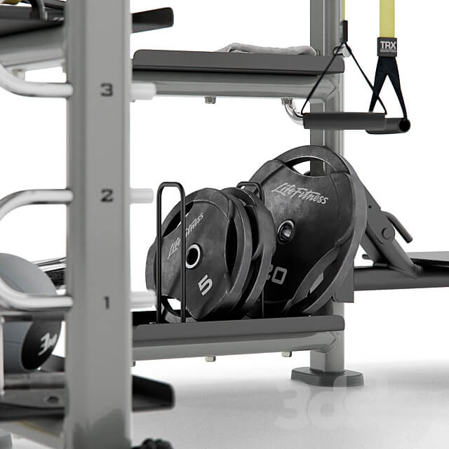 Sport trainer Life Fitness Synrgy 360 3D Models