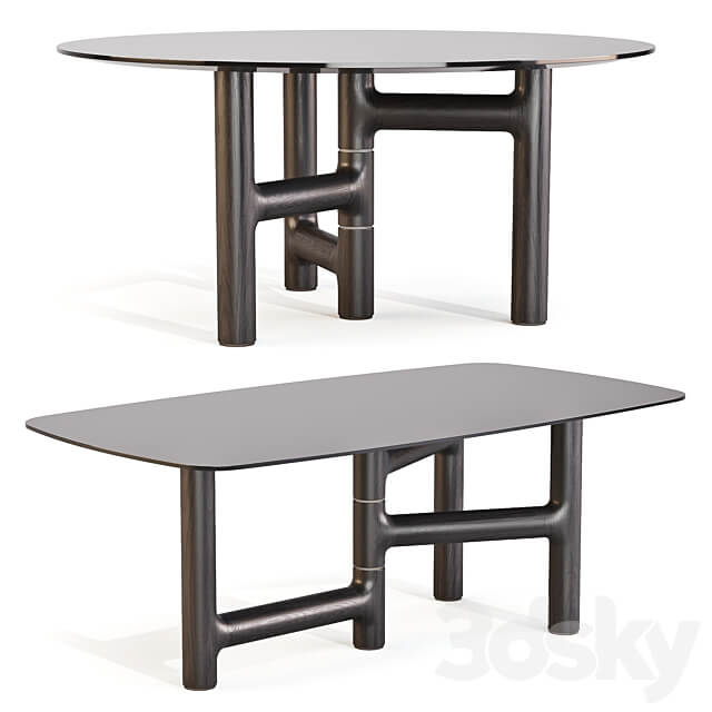 Bonaldo Pivot Dining Tables Set 01 3D Models