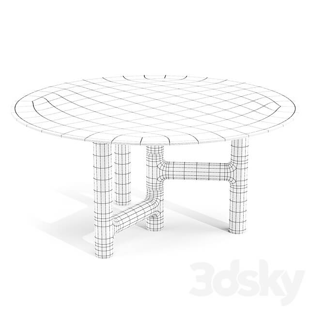 Bonaldo Pivot Dining Tables Set 01 3D Models
