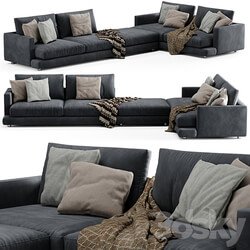 Flexform Long Island Sofa Set 01 3D Models 