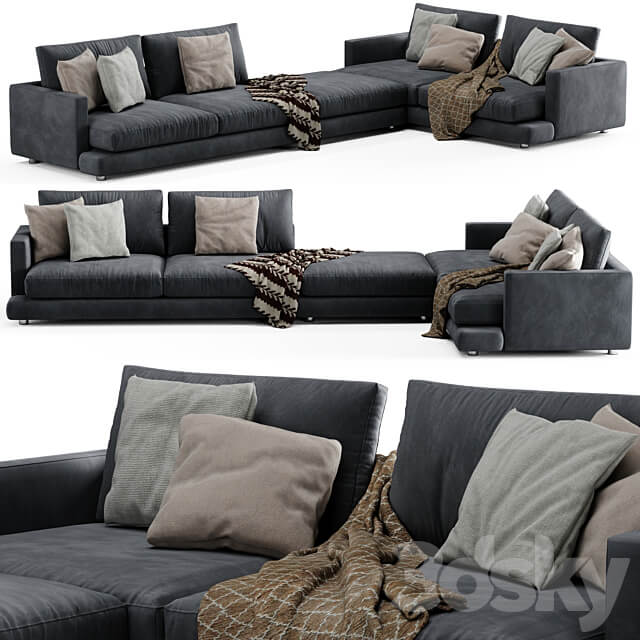 Flexform Long Island Sofa Set 01 3D Models