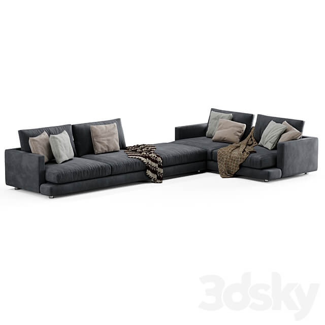 Flexform Long Island Sofa Set 01 3D Models