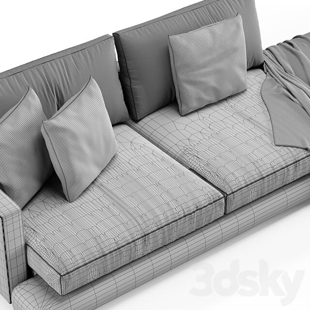 Flexform Long Island Sofa Set 01 3D Models