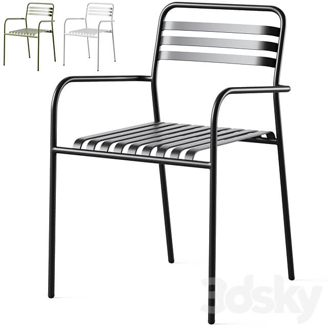 Aluminum garden armchair MANNI by LA REDOUTE 3D Models