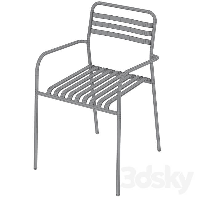 Aluminum garden armchair MANNI by LA REDOUTE 3D Models
