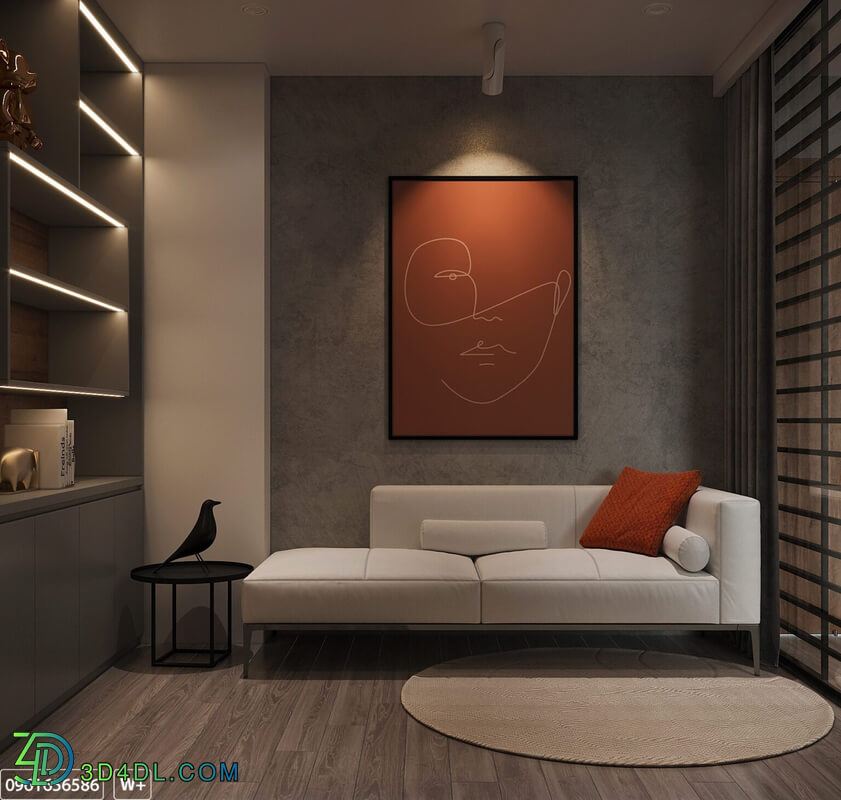 3D Interior Apartment 138 Scene File 3dsmax By DoanHaiTrung