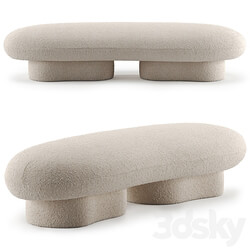 Jami Boucle Bench by Crate Barrel 3D Models 