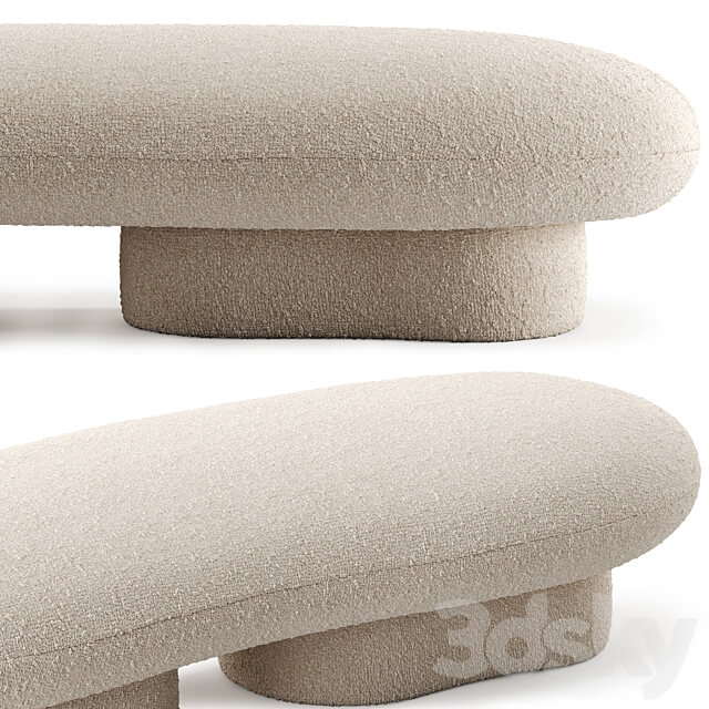 Jami Boucle Bench by Crate Barrel 3D Models