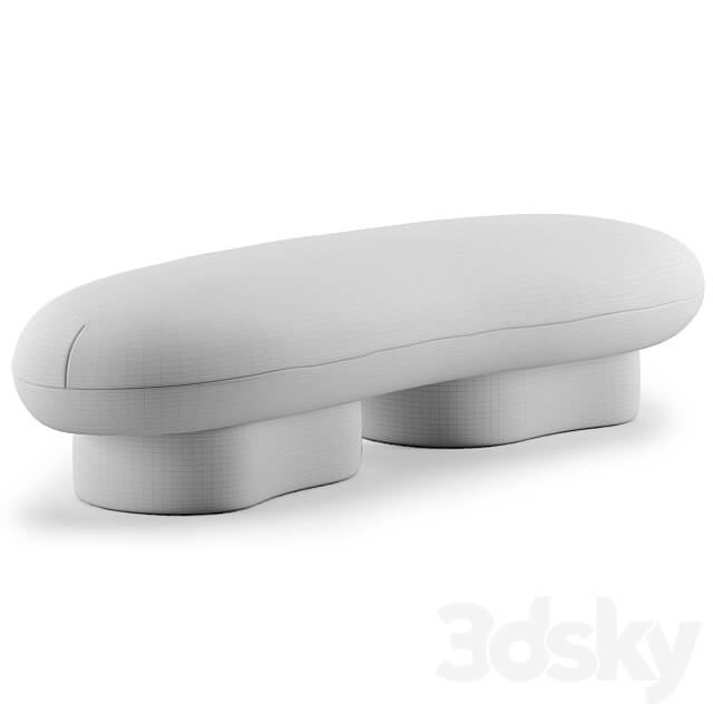 Jami Boucle Bench by Crate Barrel 3D Models