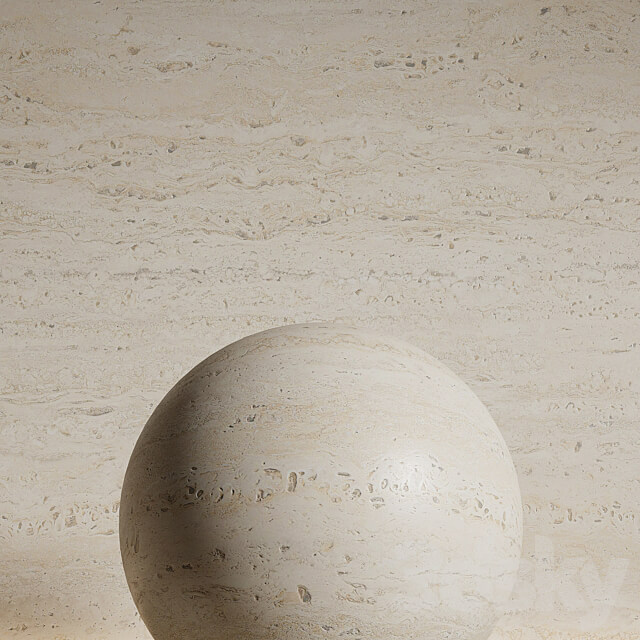 Stone material travertine pbr seamless 3D Models