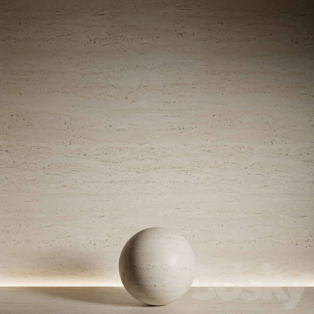 Stone material travertine pbr seamless 3D Models
