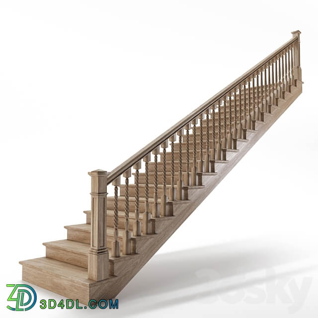 wooden stairs 3D Models