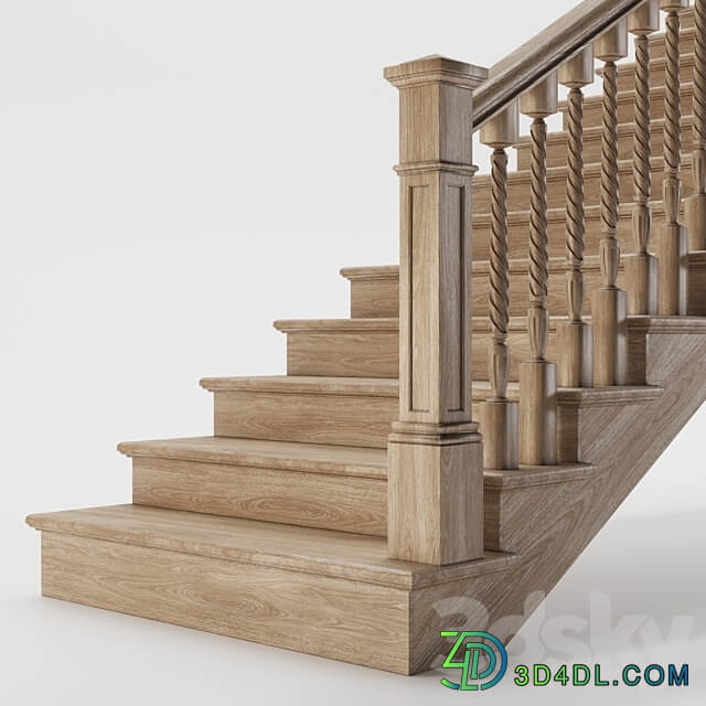 wooden stairs 3D Models