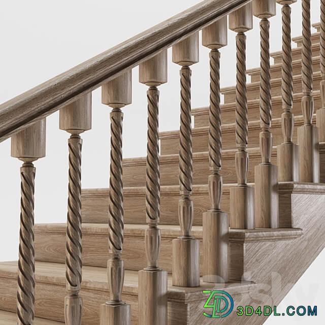 wooden stairs 3D Models