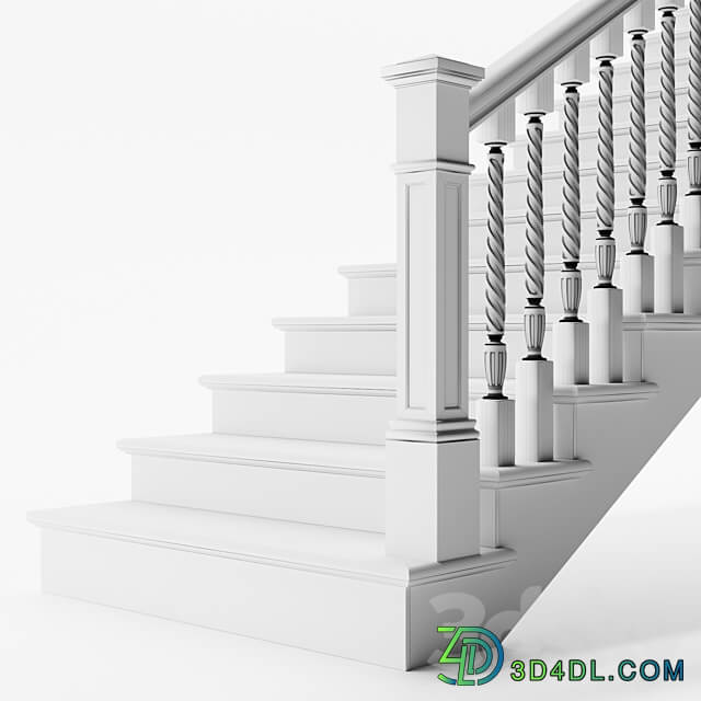 wooden stairs 3D Models