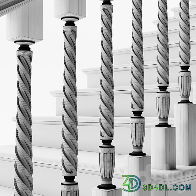 wooden stairs 3D Models