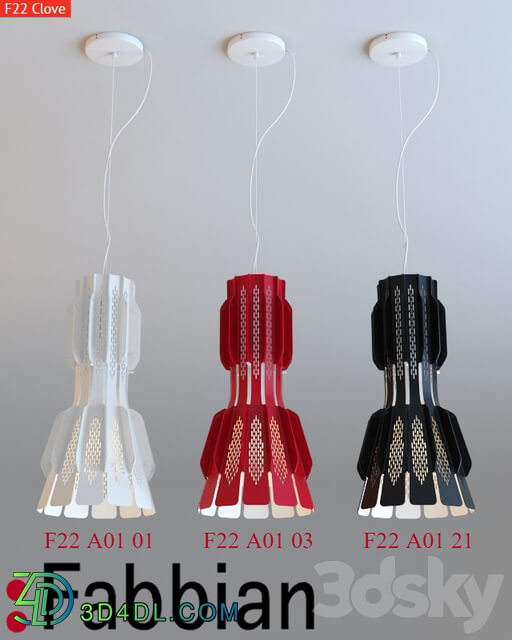 Fabbian Lights F22 Clove Pendant light 3D Models