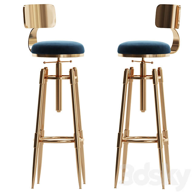 Adjustable Counter Height Bar Stools 3D Models