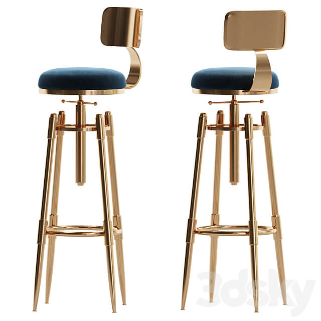 Adjustable Counter Height Bar Stools 3D Models