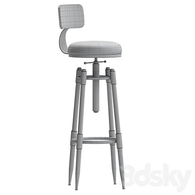 Adjustable Counter Height Bar Stools 3D Models