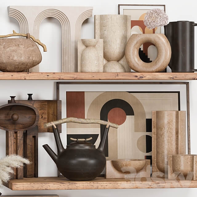Decorative Set Rustic style 08 3D Models