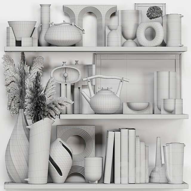Decorative Set Rustic style 08 3D Models